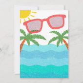 美しいプールパーティー | 夏の誕生日 招待状 (裏面)