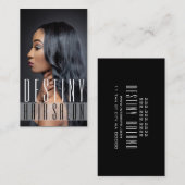 美しいヘアサロンドレッサースタイリスト理容師ショップ 名刺 (正面/裏面)