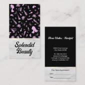 美しいヘアサロンパターン 予約カード (正面/裏面)