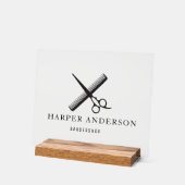 美しいヘアスタジオプロフェッショナルアーティスト アクリルサイン (傾斜)