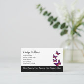 美しいヘアドレッサーバタフライデザイン 名刺 (スタンド正面)