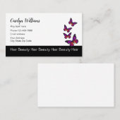 美しいヘアドレッサーバタフライデザイン 名刺 (正面/裏面)