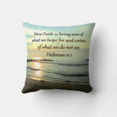 美しいヘブライ人11:1日の出 クッション (裏面)