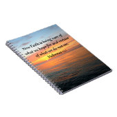 美しいヘブライ11:1日の出デザイン ノートブック (右側)