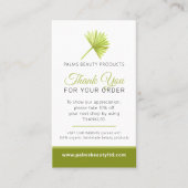 美しいヘルスフォトプロモーションリピートビジネスパーム 名刺 (正面)