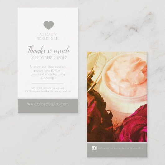 美しいヘルス会社のフォトプロモの繰り返し 名刺 (正面/裏面)