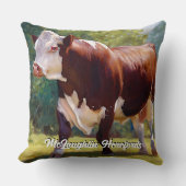 美しいヘレフォードブル クッション (正面)