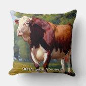 美しいヘレフォードブル クッション (正面)