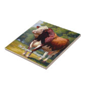 美しいヘレフォードブル タイル (側面)