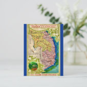 美しいベトナムラオスの地図はがき ポストカード (スタンド正面)