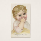 美しいベビーのキスヴィンテージイラストレーション (正面)