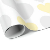 美しいベビーの中立ハートパターン ラッピングペーパー (ロールコーナー)