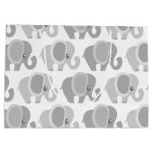 美しいベビーの中立灰色象 ラージペーパーバッグ (裏面)