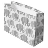 美しいベビーの中立灰色象 ラージペーパーバッグ (裏面アングル)