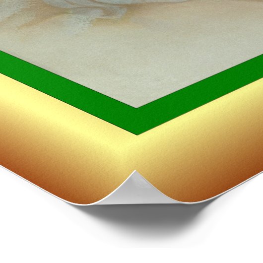 美しいベビーの初めてのクリスマス、サンタクロース~ ポスター (角)