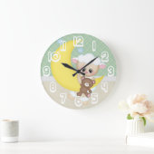 美しいベビーの子ヒツジ ラージ壁時計 (ホーム)