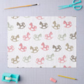 美しいベビーの揺り木馬 薄葉紙 (クラフト)