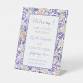 美しいベビーガールシャワーへようこそ 台座サイン (正面)