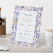 美しいベビーガールシャワーへようこそ 台座サイン (インサイチュ)