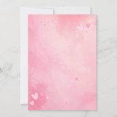 美しいベビーガールピンクベビーシャワー招待状 招待状 (裏面)