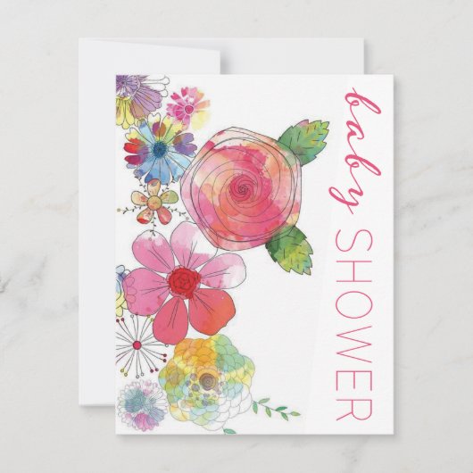 美しいベビーシャワー招待状テンプレート 招待状 (正面)