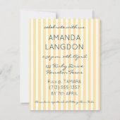 美しいベビーシャワー招待状テンプレート 招待状 (裏面)