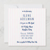 美しいベビーシャワー招待状テンプレート 案内状 (裏面)