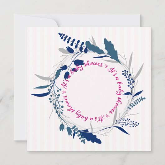 美しいベビーシャワー招待状テンプレート 案内状 (正面)