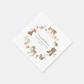 美しいベビーバニーディアーキツネフローラベビーシャワー スタンダードカクテルナプキン (角)