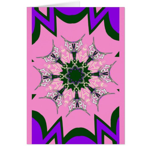 美しいベビーピンクパープルシェードモチーフのモノグラムデ (正面)