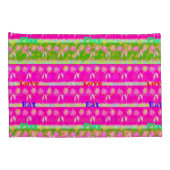 美しいベビーピンクフローラエッジデザインキングサイズ 枕カバー (裏面-右)