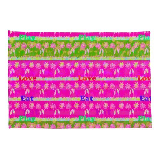 美しいベビーピンクフローラエッジデザインキングサイズ 枕カバー (裏面-右)