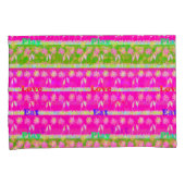 美しいベビーピンクフローラエッジデザインキングサイズ 枕カバー (正面右)