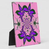 美しいベビーピンクフローラ紫の色合いモチーフ フォトプラーク (側面)
