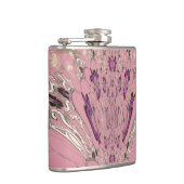 美しいベビーピンク紫の色合いのモチーフのモノグラム フラスク (右)