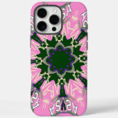 美しいベビーピンク紫の色合いのモチーフのモノグラム Case-Mate iPhoneケース (裏面)