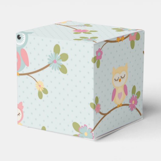 美しいベビーフクロウパターン フェイバーボックス (裏面サイド)