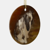 美しいベビーロプエリーラビット/キット セラミックオーナメント (右)