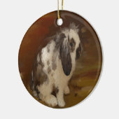 美しいベビーロプエリーラビット/キット セラミックオーナメント (左)