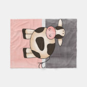 美しいベビー牛動物園動物 フリースブランケット (正面(横))