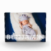 美しいベビー統計（名前あり） フォトブロック (正面)