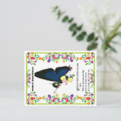 美しいベビー蝶の画像 ポストカード (スタンド正面)