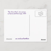 美しいベリーつる植物とブルーバードのはがき ポストカード (裏面)