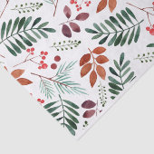 美しいベリーと枝の水彩の冬  薄葉紙 (詳細)