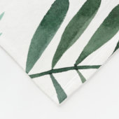 美しいベリーと枝の水色の冬 フリースブランケット (角)