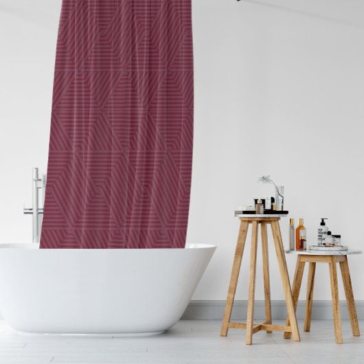 美しいベリーの幾何学的パターン シャワーカーテン