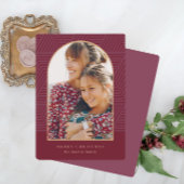 美しいベリー幾何学的パターン写真クリスマス シーズンカード