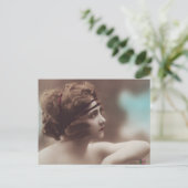 美しいベルエポックウーマンヴィンテージポストカード ポストカード (スタンド正面)