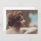 美しいベルエポックウーマンヴィンテージポストカード ポストカード (正面/裏面)