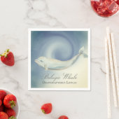 美しいベルガホエールデルフィナプテラス・ルーカス スタンダードカクテルナプキン (インサイチュ)